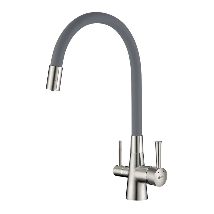 Comfort Смеситель для кухни, гиб.излив 228мм фильтр.воды, р/ОД, никель, LM, LM3075BN LM3075BN