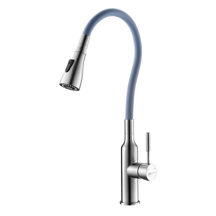 Expert Смеситель для кухни, гиб.излив 203мм, р/ОД, матовый/серый, LM, LM5082S-Gray LM5082S-Gray - фото 48930
