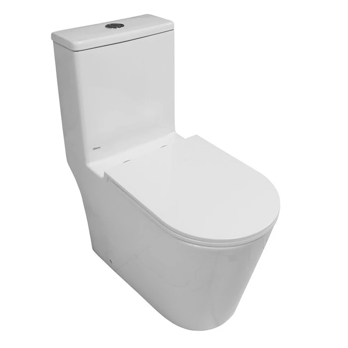 Унитаз-моноблок Azario Игл 690х360х800 безободковый, слив "Торнадо", с быстросъемным сиденьем "Микролифт" (AZ-80673) AZ-80673