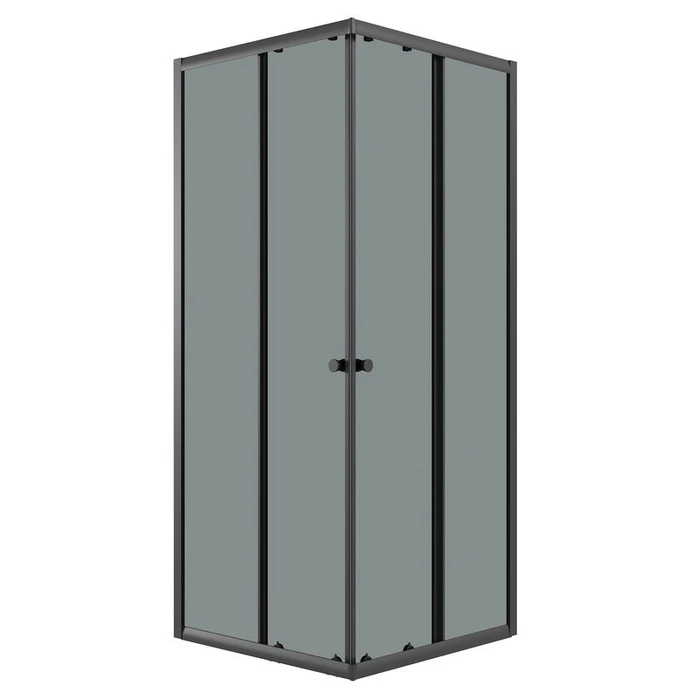 Душевое ограждение Niagara Eco NG-1009-14QT (90х90х190) квадрат,раздвижное,черный,стекло тонированное,1 место NG-1009-14QT