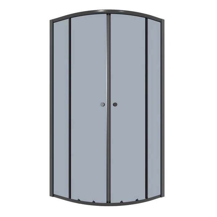 Душевое ограждение Niagara Eco NG-1003-14T (80х80х190) четверть круга,раздвижное,черный,стекло тонированное,1 место NG-1003-14T