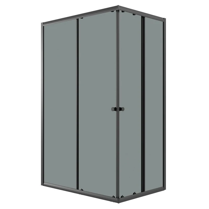 Душевое ограждение Niagara Eco NG-1012-14QT (120х80х190) прямоугольник,раздвижное,черный,стекло тонированное,1 место NG-1012-14QT