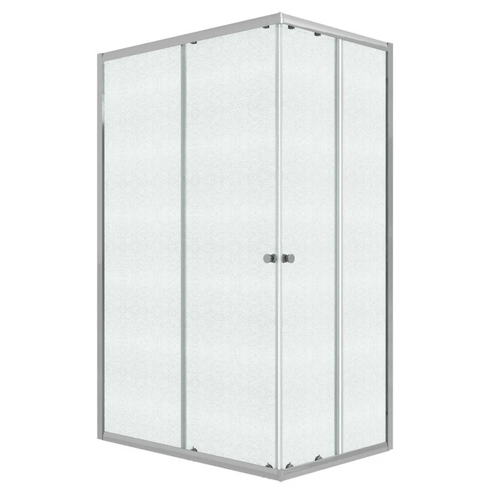 Душевое ограждение Niagara Eco NG-1018-14QMT (100х80х190) прямоугольник,раздвижное,хром,стекло матовое,1 место NG-1018-14QMT