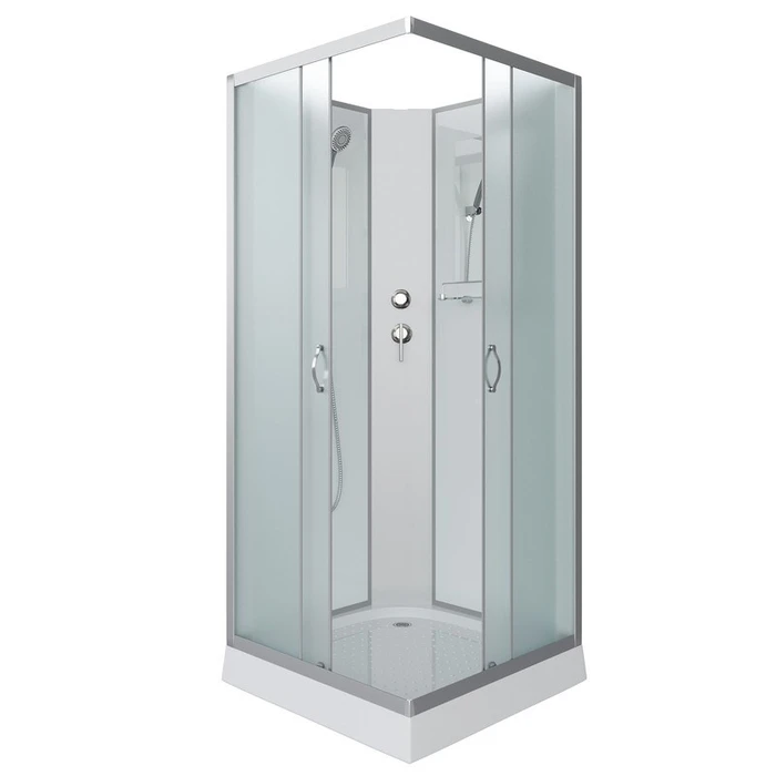 Душевая кабина Niagara Classic NG-1101-14BK (90х90х200) низкий поддон(13см),стекло матовое,3 места с полкой 11011423BK