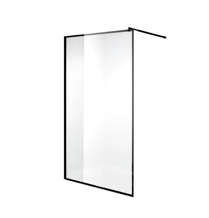 Душевая перегородка Niagara Nova NG-687-11ВLACK (110х195) черный,стекло прозрачное,1 место NG-687-11BLACK