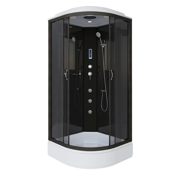 Душевая кабина Niagara Classic NG-6501-14F (90х90х215) средний поддон(26см),черный,стекло тонированное,4 места 65011434F
