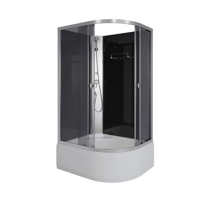 Душевая кабина Niagara Eco E110/80/40L/TN/BK (110х80х195) высокий поддон(40см),стекло тонированное,4 места E110/80/40L/TN/BK