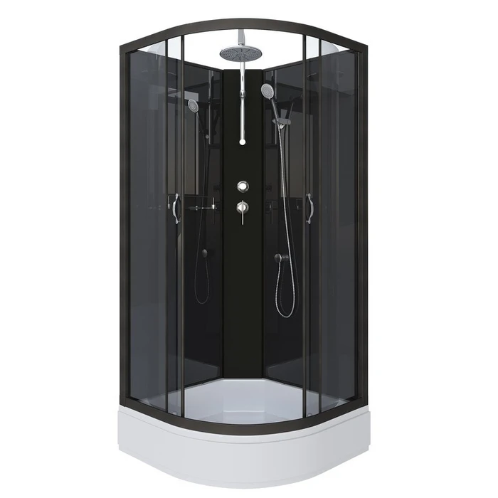 Душевая кабина Niagara Classic NG-6501-14BKT (90х90х210) средний поддон(26см),черный,стекло тонированное,4 места 65011434BKT