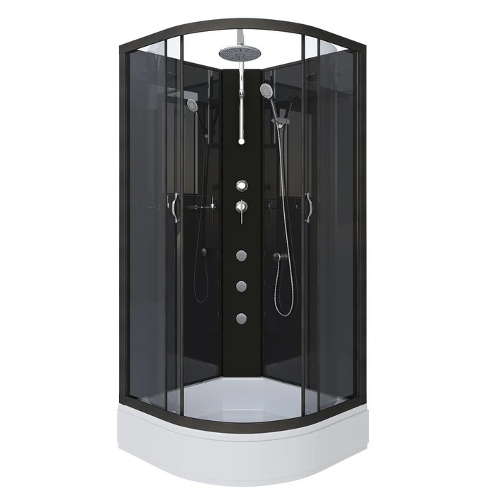 Душевая кабина Niagara Classic NG-6501-14BKTG (90х90х210) средний поддон(26см),черный,стекло тонированное,4 места 65011434BKTG