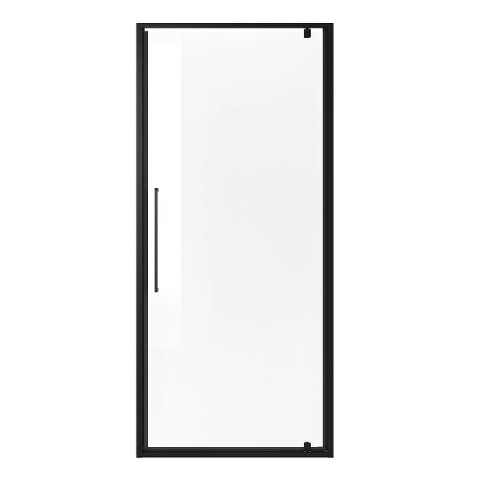 Дверь в нишу Niagara Nova NG-85-8AB (80х195) черный матовый,стекло прозрачное,дверь распашная,1 место NG-85-8AB