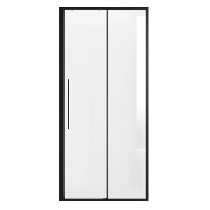 Дверь в нишу Niagara Nova NG-84-10AB (100х195) черный матовый,стекло прозрачное,дверь раздвижная,1 место NG-84-10AB