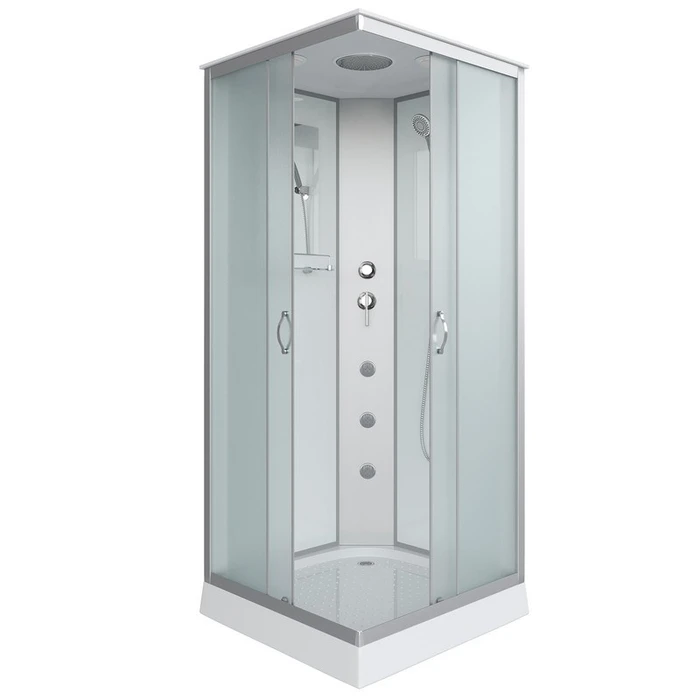 Душевая кабина Niagara Classic NG-1101-14G (90х90х215) низкий поддон(13см),стекло матовое,3 места с полкой 11011423G