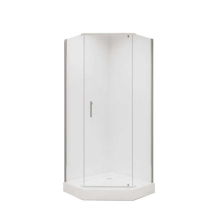 Душевое ограждение Niagara Nova NG-6605-08 (90х90х195) трапеция,хром,дверь распашная,стекло прозрачное,1 место 66050811