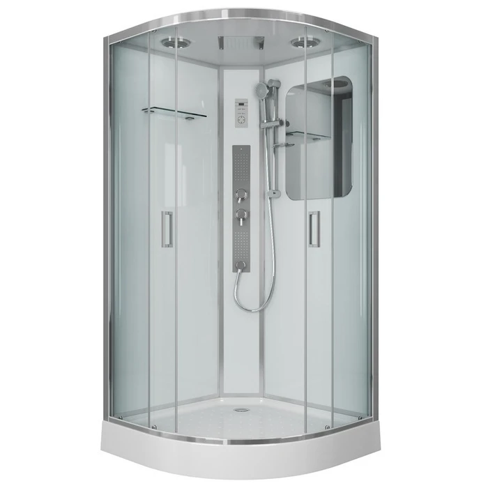 Душевая кабина Niagara Premium NG-6002-01G (100х100х210) низкий поддон(16 см),стекло прозрачное,4 места 60020114G