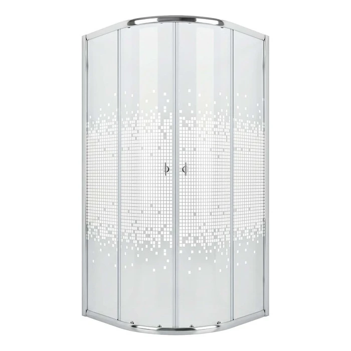 Душевое ограждение Niagara Eco NG-1001-14 (90х90х190) четверть круга,раздвижное,хром,стекло мозаика,1 место NG-1001-14