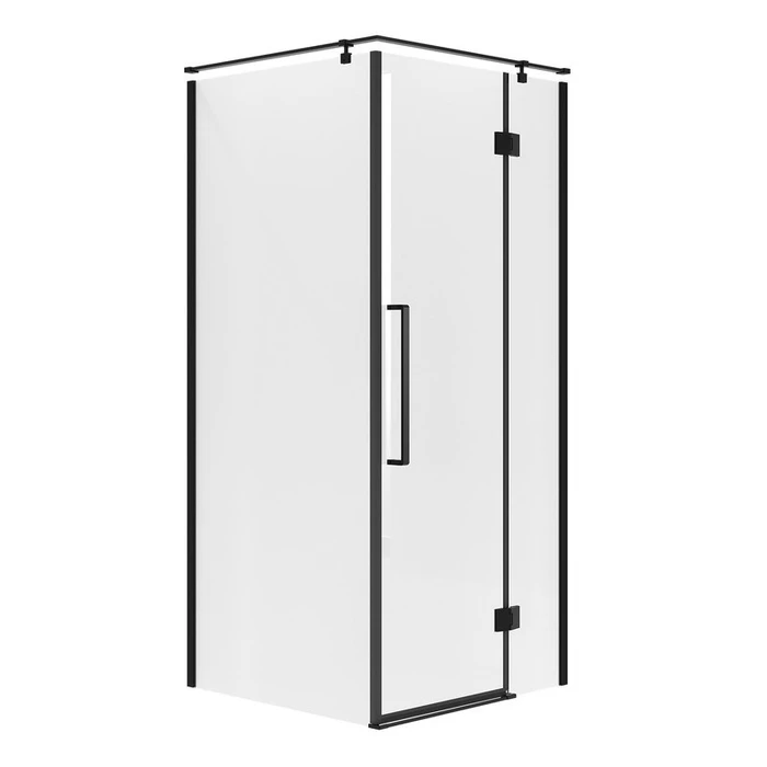 Душевое ограждение Niagara Nova NG-6831-34ВLACK (90х90х195) квадрат,черный матовый,двери распашные,стекло прозрачное,1 место NG-6831-34BLACK