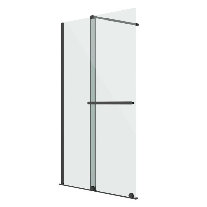 Душевая перегородка Niagara Nova NG-671-12BLACK (120х200) черный матовый,раздвижная,стекло прозрачное,1 место NG-671-12BLACK