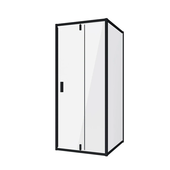 Душевое ограждение Niagara Nova NG-83-8AB-A80B (80х80х195) квадрат,черный,дверь распашная,стекло прозрачное,2 места NG-83-8AB-A80B