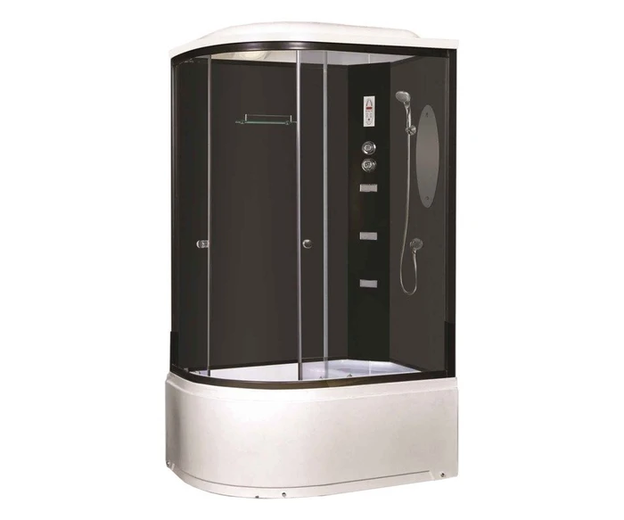 Душевая кабина Niagara Ultra NG-214-01RN (120х80х220) высокий поддон(48см),черный,стекло тонированное,4 места 2140134RN
