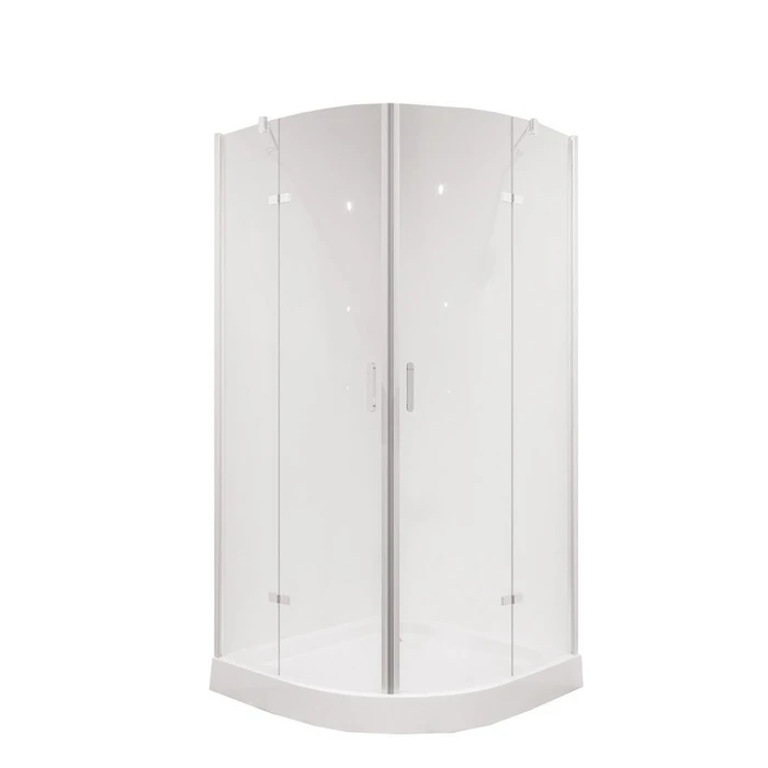 Душевое ограждение Niagara Nova NG-6616-08 (100х100х190) четверть круга,хром,двери распашные,стекло прозрачное,1 место 66160811