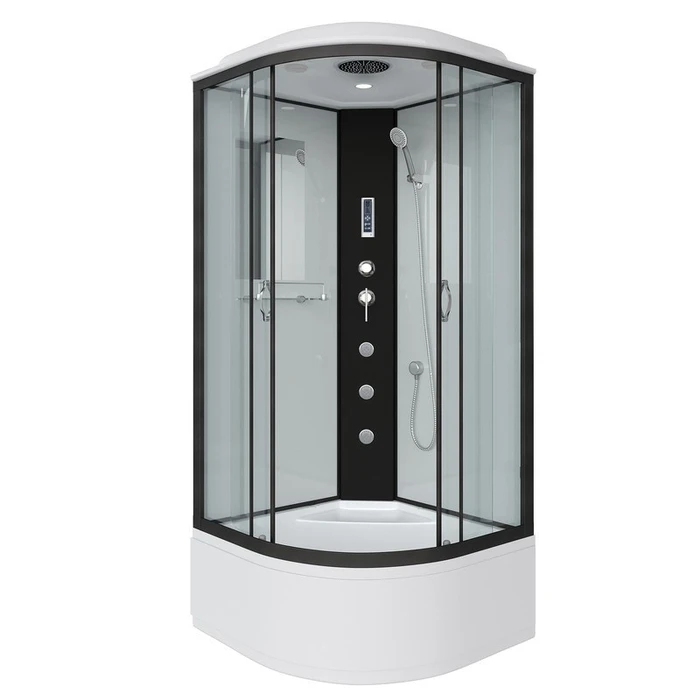 Душевая кабина Niagara Classic NG-6708-14F (90х90х215) высокий поддон(40см),черный,стекло прозрачное,4 места 67081414F