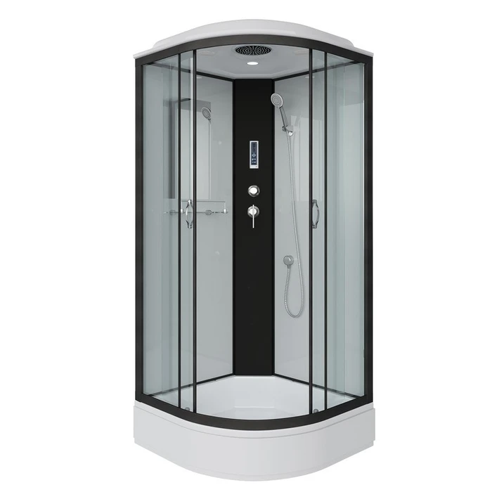 Душевая кабина Niagara Classic NG-6703-14P (80х80х215) средний поддон(26см),черный,стекло прозрачное,4 места 67031414P