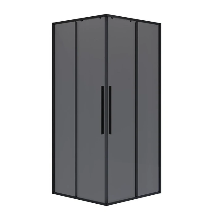 Душевое ограждение Niagara Nova NG-2823-34BLACK (90х90х195) квадрат,черный матовый,двери раздвижные,стекло тонированное,1 место NG-2823-34BLACK