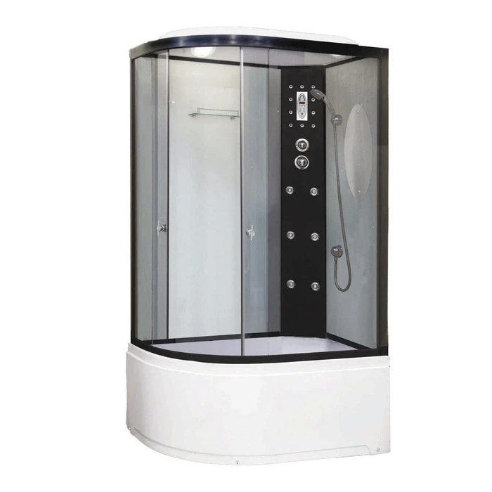 Душевая кабина Niagara Ultra NG-1910-01R (120х80х220) высокий поддон(48см),черный,стекло тонированное,4 места 19100134R