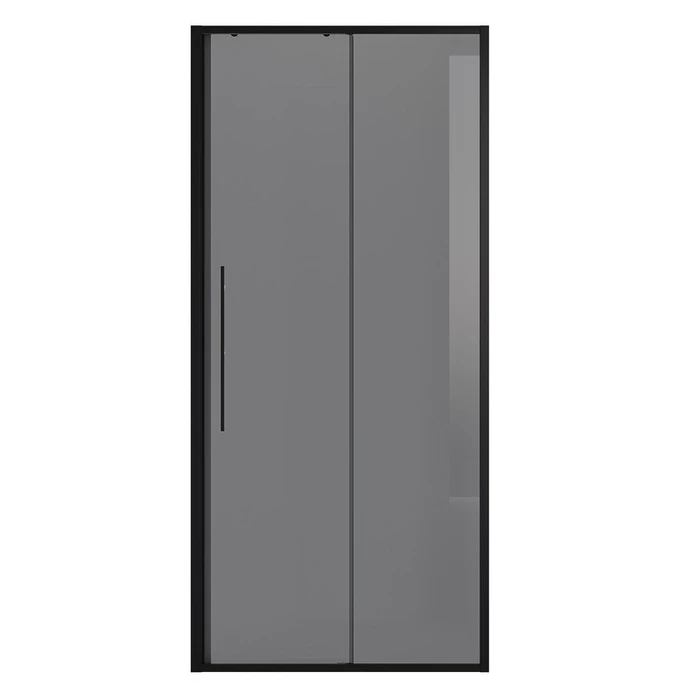 Дверь в нишу Niagara Nova NG-85-10TB (100х195) черный матовый,стекло тонированное,дверь раздвижная,1 место NG-85-10TB