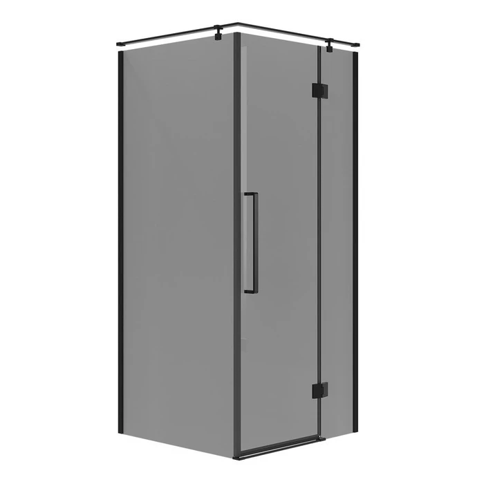 Душевое ограждение Niagara Nova NG-2831-34BLACK (90х90х195) квадрат,черный матовый,дверь распашная,стекло тонированное,1 место NG-2831-34BLACK