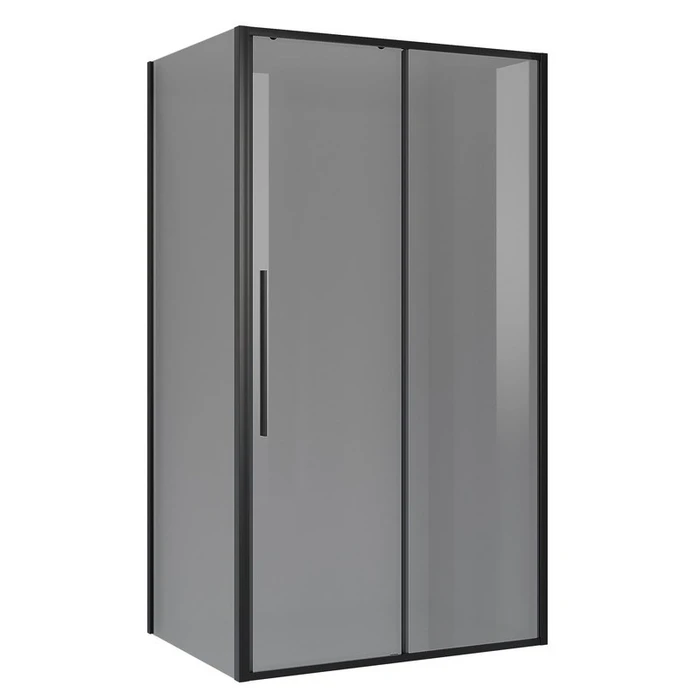 Душевое ограждение Niagara Nova NG-85-13TB-TB80-34 (130х80х195) прямоугольник,черный матовый,дверь раздвижная,стекло тонированное,2 места NG-85-13TB-TB80-34