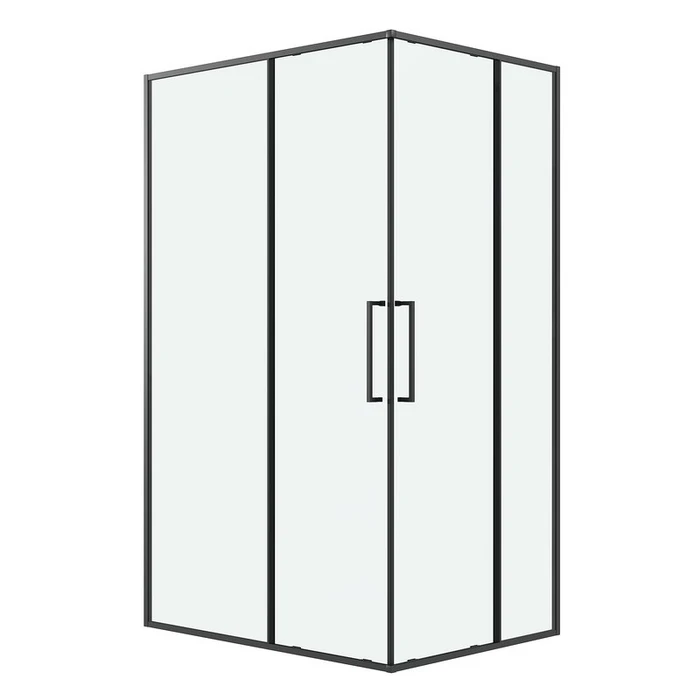 Душевое ограждение Niagara Nova NG-6836-1280BL (120х80х195) прямоугольник,черный матовый,двери раздвижные,стекло прозрачное,1 место NG-6836-1280BL