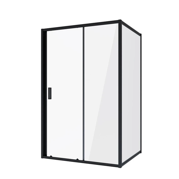 Душевое ограждение Niagara Nova NG-82-13AB-A100B (130х100х195) прямоугольник,черный, дверь раздвижная,стекло прозрачное,2 места NG-82-13AB-A100B