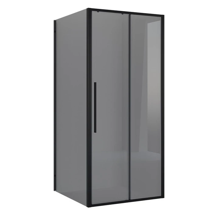 Душевое ограждение Niagara Nova NG-85-10TB-TB90-34 (100х90х195) прямоугольник,черный матовый,дверь раздвижная,стекло тонированное,2 места NG-85-10TB-TB90-34