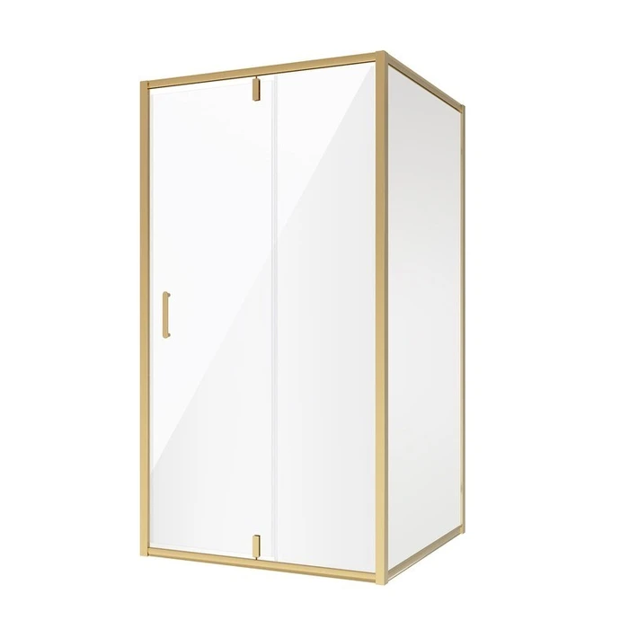 Душевое ограждение Niagara Nova NG-43-11AG-A80G (110х80х195) прямоугольник,золото,двери распашные,стекло прозрачное,2 места NG-43-11AG-A80G