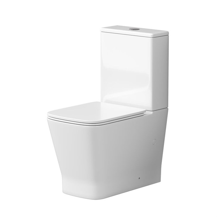 Унитаз напольный Grossman GR-4490SQ (605х365х820) безободковый,белый с тонкой крышкой,микролифт,смыв торнадо,2 места GR-4490SQ