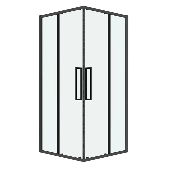 Душевое ограждение Grossman Cosmo 300.K33.02.8080.42.00 (80х80х195) квадрат,раздвижная,графит сатин,стекло прозрачное, 1 место 300.K33.02.8080.42.00