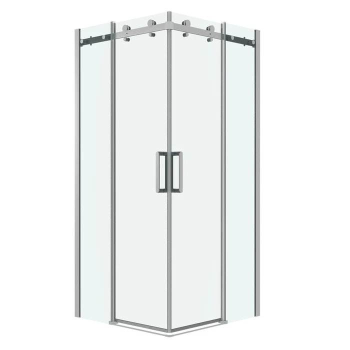 Душевое ограждение Grossman Classic 300.K33.04.8080.10.00 (80х80х195) квадрат,раздвижная,хром,стекло прозрачное, 2 места 300.K33.04.8080.10.00