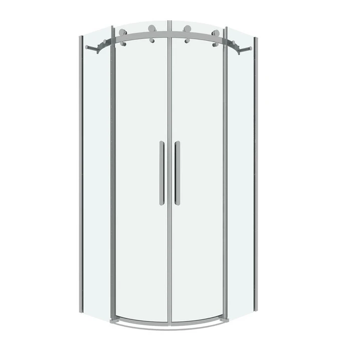 Душевое ограждение Grossman Classic 301.K33.04.1010.10.00 (100х100х195) четверть круга,раздвижная,хром,стекло прозрачное, 1 место 301.K33.04.1010.10.00