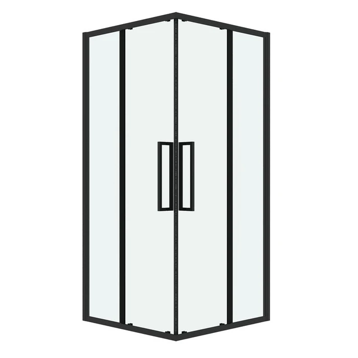 Душевое ограждение Grossman Cosmo 300.K33.02.9090.21.00 (90х90х195) квадрат,раздвижная,черный матовый,стекло прозрачное, 1 место 300.K33.02.9090.21.00