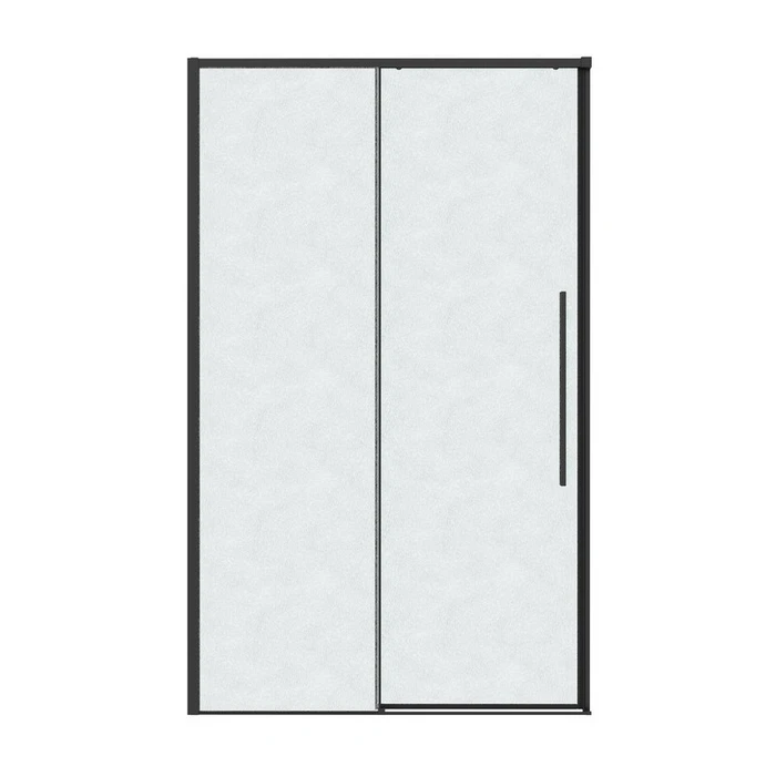 Дверь в нишу Grossman Galaxy 100.K33.01.140.21.02 (140х195) раздвижная(левая),черный матовый,стекло шиншилла,1 место 100.K33.01.140.21.02