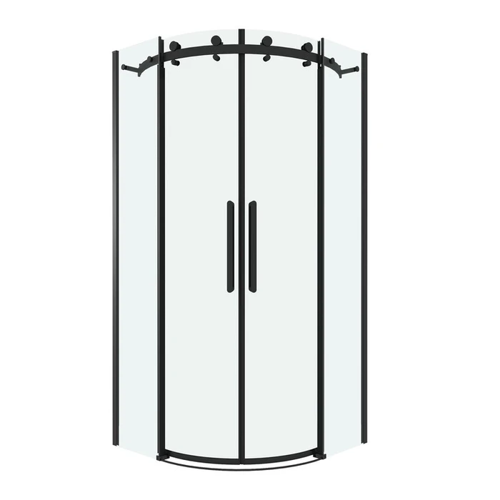 Душевое ограждение Grossman Classic 301.K33.04.9090.21.00 (90х90х195) четверть круга,раздвижная,черный матовый,стекло прозрачное, 1 место 301.K33.04.9090.21.00