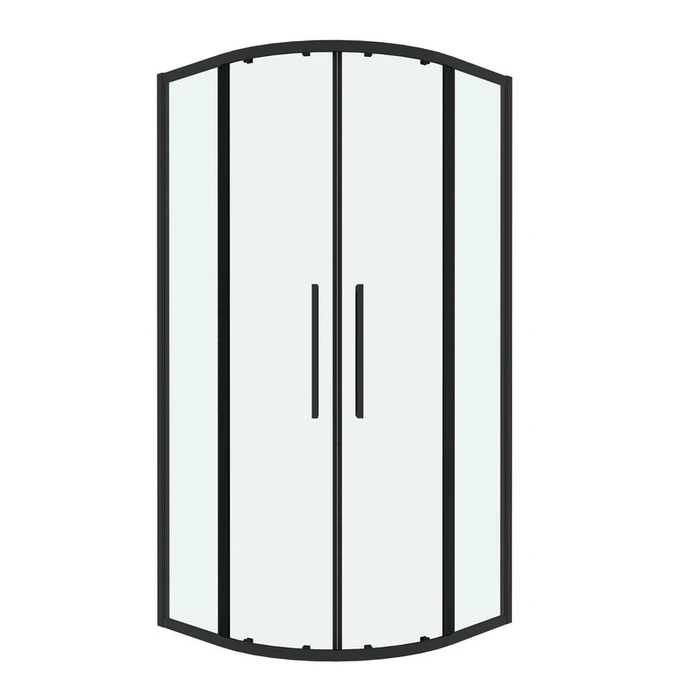 Душевое ограждение Grossman Cosmo 301.K33.02.8080.21.00 (80х80х195) четверть круга,раздвижная,черный матовый,стекло прозрачное, 1 место 301.K33.02.8080.21.00