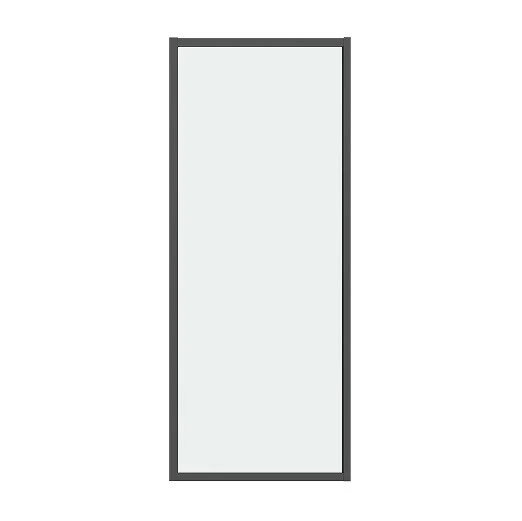 Боковая стенка Grossman Style 200.K33.05.100.21.00 (100х195) черный матовый,стекло прозрачное, 1 место 200.K33.05.100.21.00