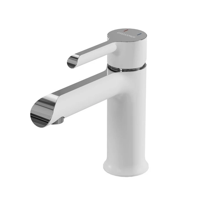 Смеситель для раковины Grossman Alba 510.K35.06.100/000 хром с белым,1 место 510.K35.06.100/000