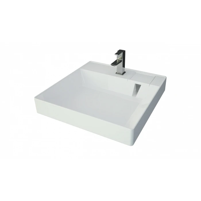 Раковина над стиральной машиной 60х50 литьевой мрамор Watersense Lana Cometa W00875