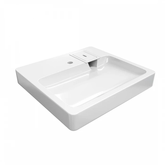 Раковина над стиральной машиной 60х55 литьевой мрамор Watersense Lana Pro W00869