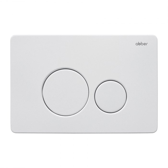 Кнопка смыва ABBER AC0121MW белая матовая 5726 - фото 56206