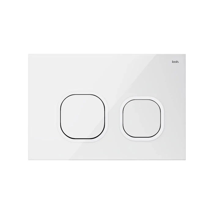 Клавиша смыва IDDIS Юнигласс (Uniglass) 001 белая (UNG01GWi77) UNG01GWi77
