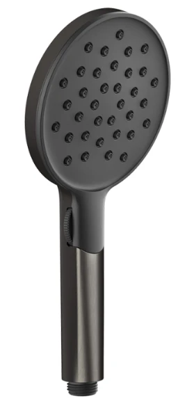 Gessi лейка ручная, трех позиционная с защитой от накипи с круглым переключателем, цвет Black Metal Brushed PVD 47350.707